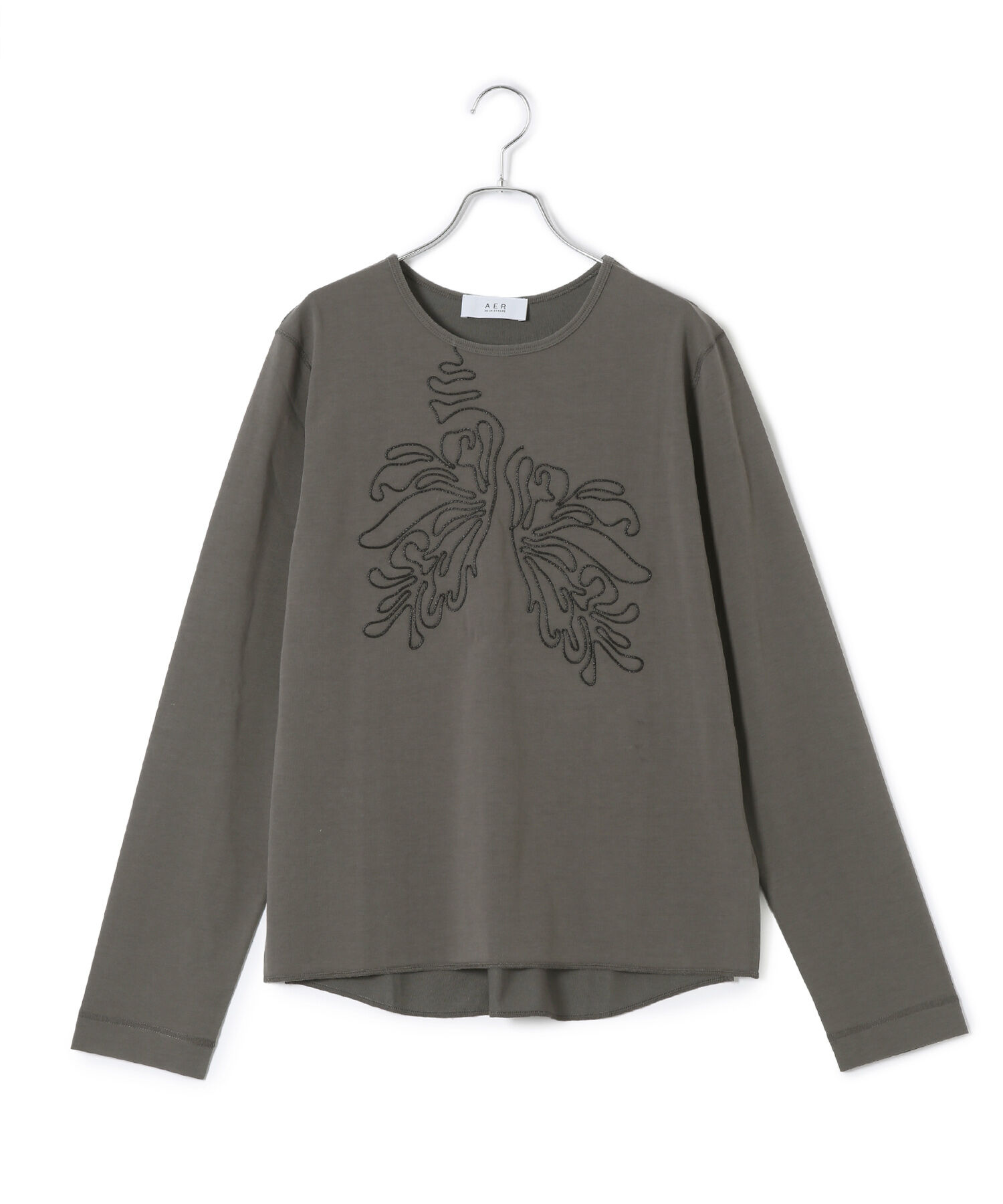 ADAM ET ROPE'「【WEB限定・サステナブル・洗える】コードエンブロイダリーロンTEE」|Tシャツ・カットソー|