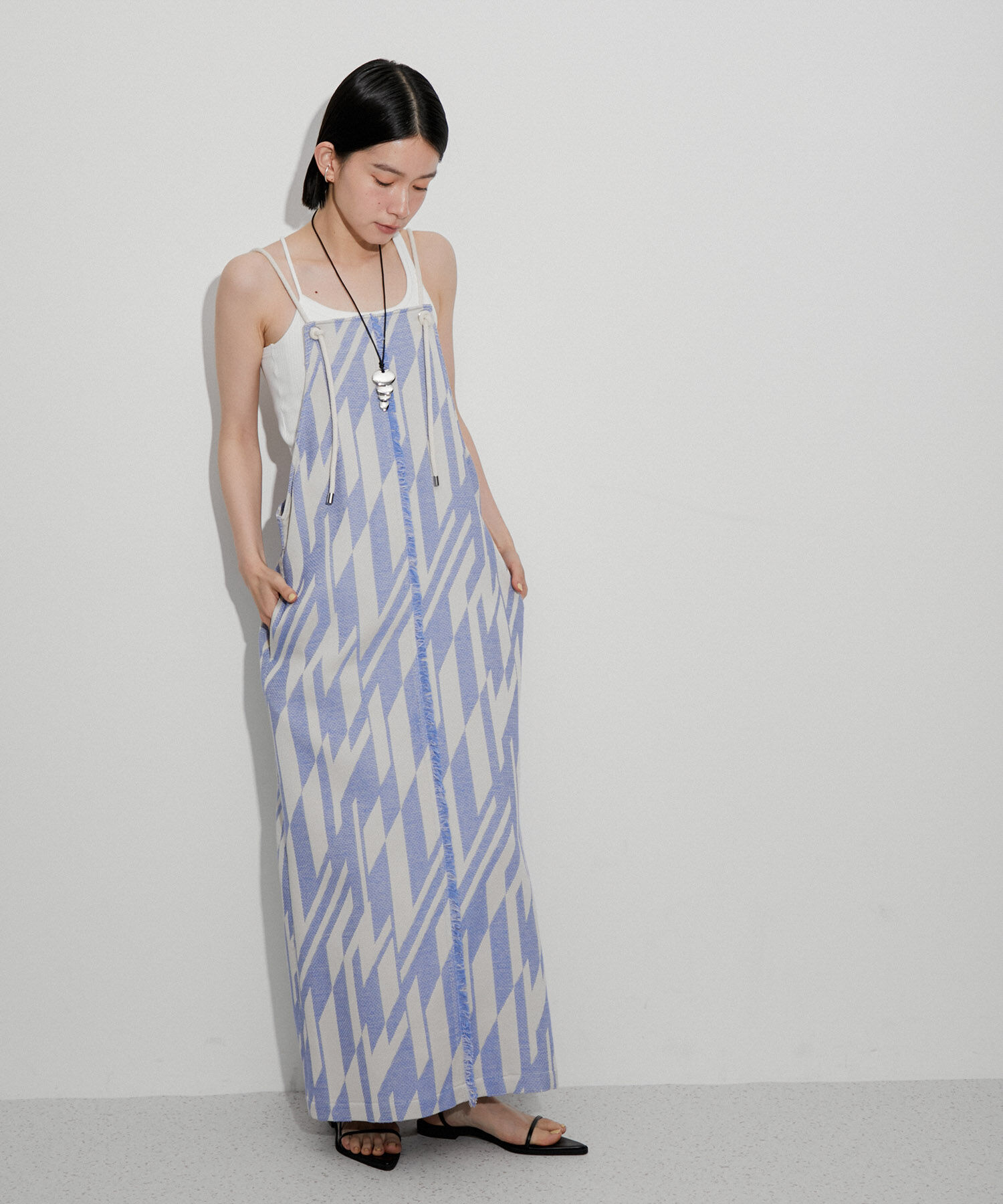 ADAM ET ROPE'「ジャガードキャミワンピース」|ワンピース|