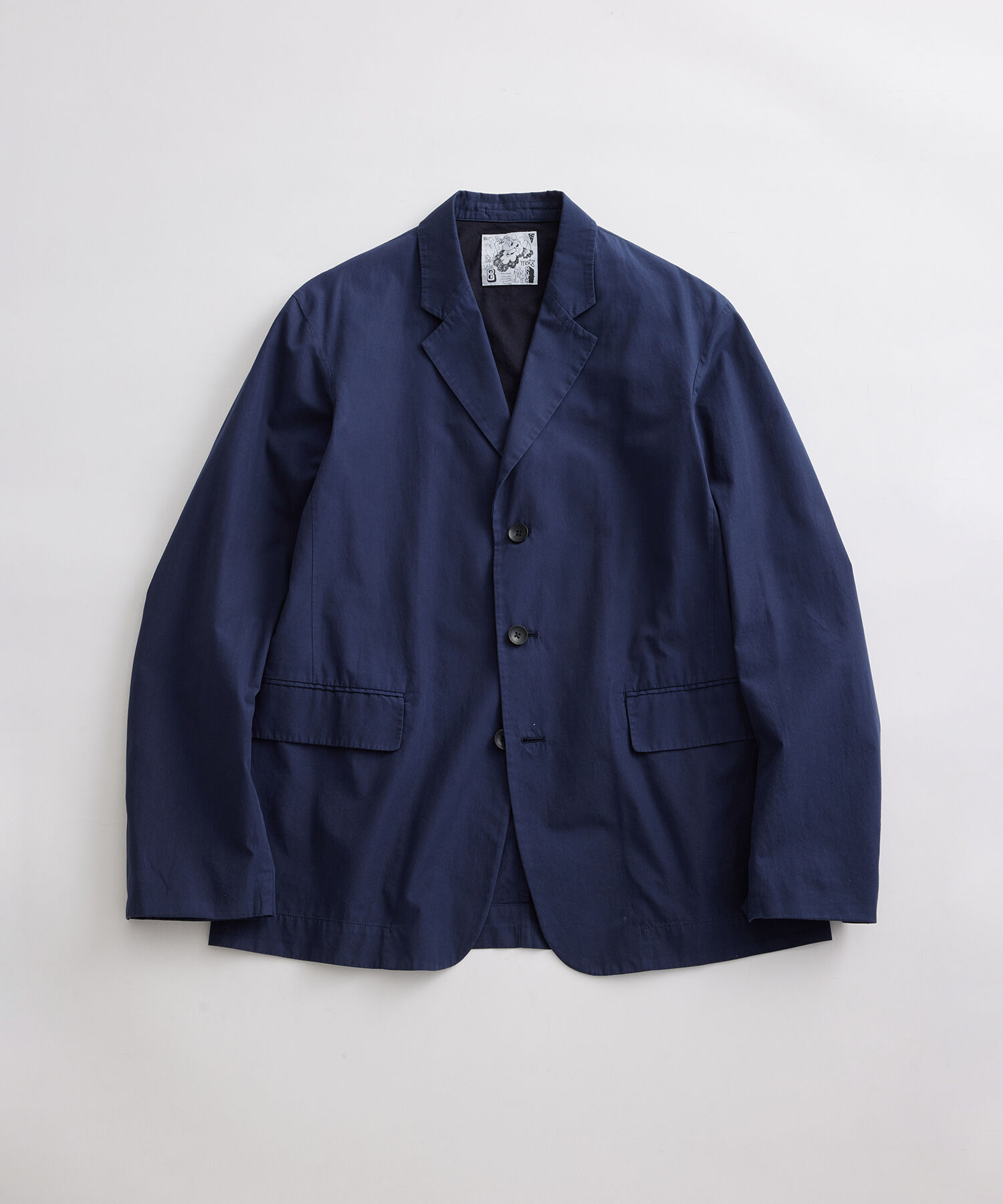 ADAM ET ROPE'「ガーメントダイ 3Bノッチドラペル ボクシー テーラードジャケット / ロングシーズン着用可能」|テーラードジャケット|ネイビー(40)