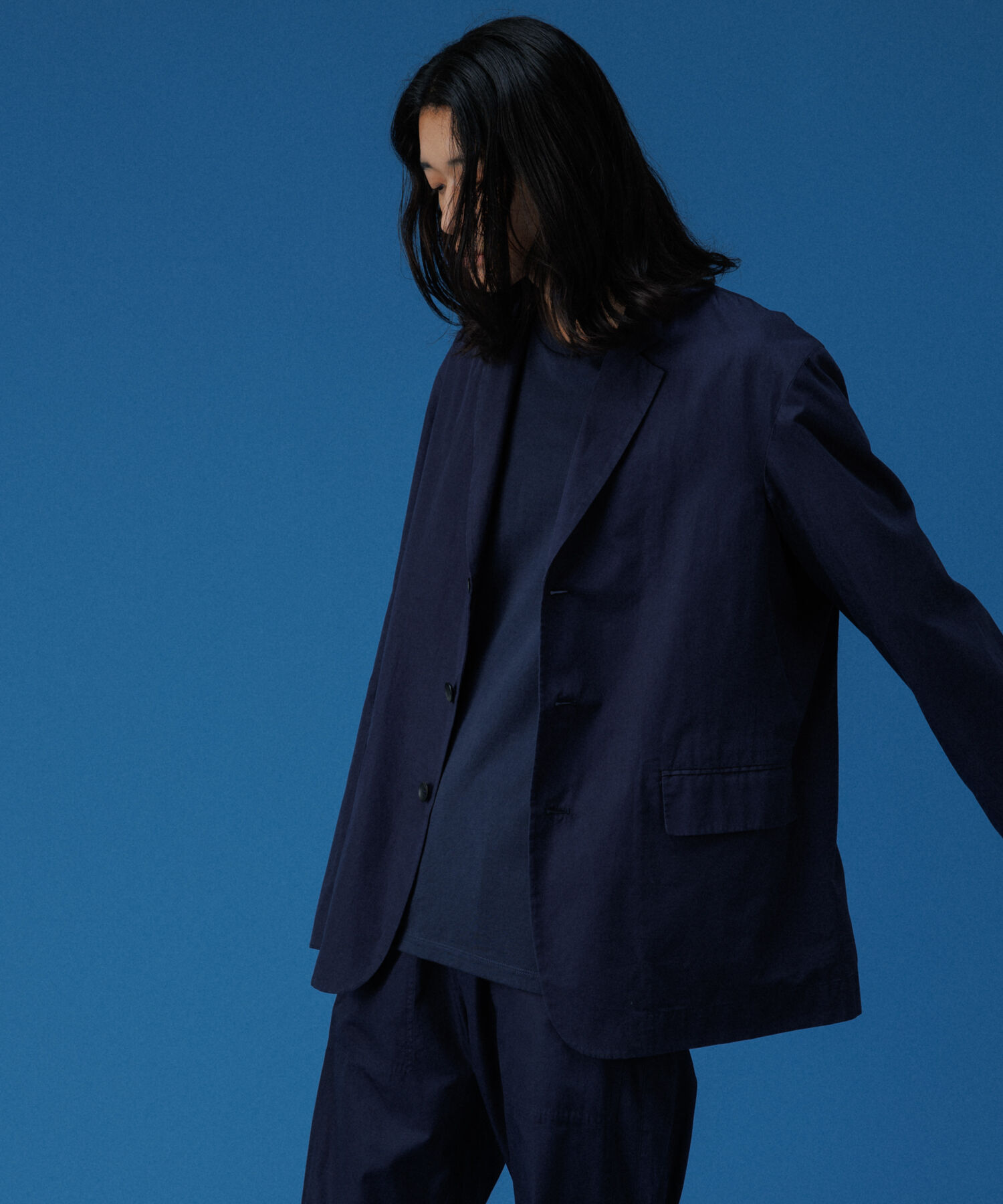 ADAM ET ROPE'「ガーメントダイ 3Bノッチドラペル ボクシー テーラードジャケット / ロングシーズン着用可能」|テーラードジャケット|