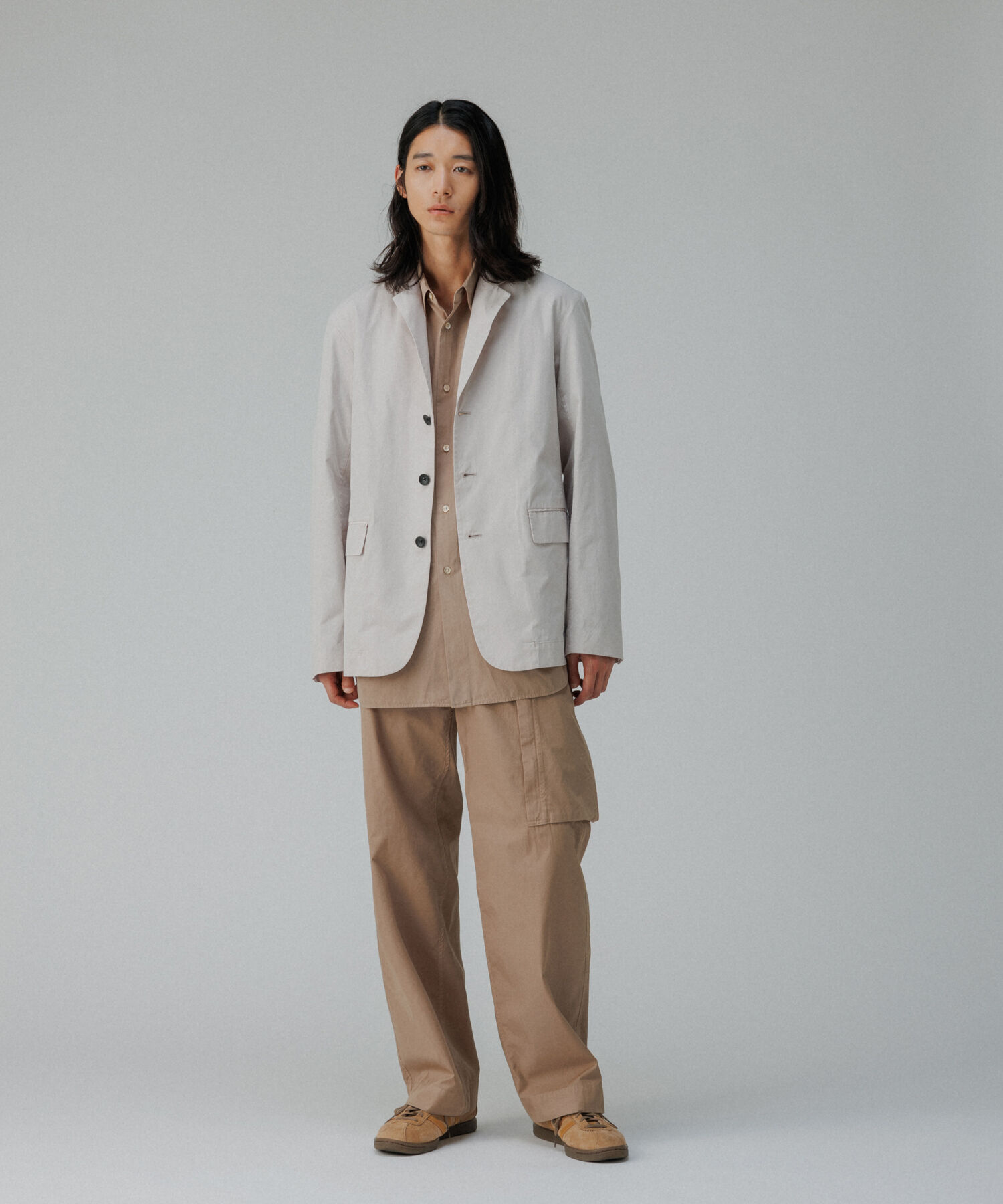 ADAM ET ROPE'「ガーメントダイ 3Bノッチドラペル ボクシー テーラードジャケット / ロングシーズン着用可能」|テーラードジャケット|