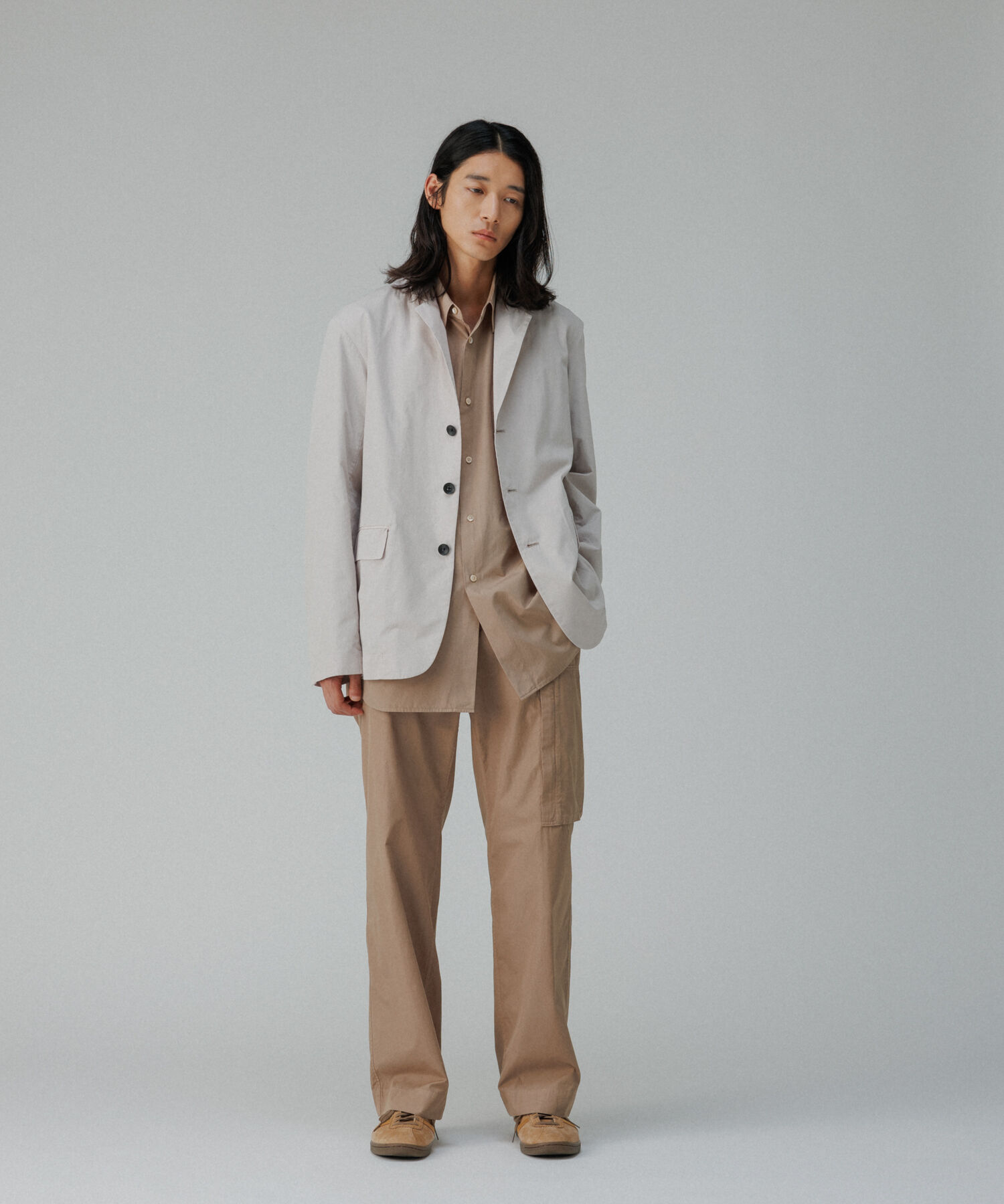 ADAM ET ROPE'「ガーメントダイ 3Bノッチドラペル ボクシー テーラードジャケット / ロングシーズン着用可能」|テーラードジャケット|