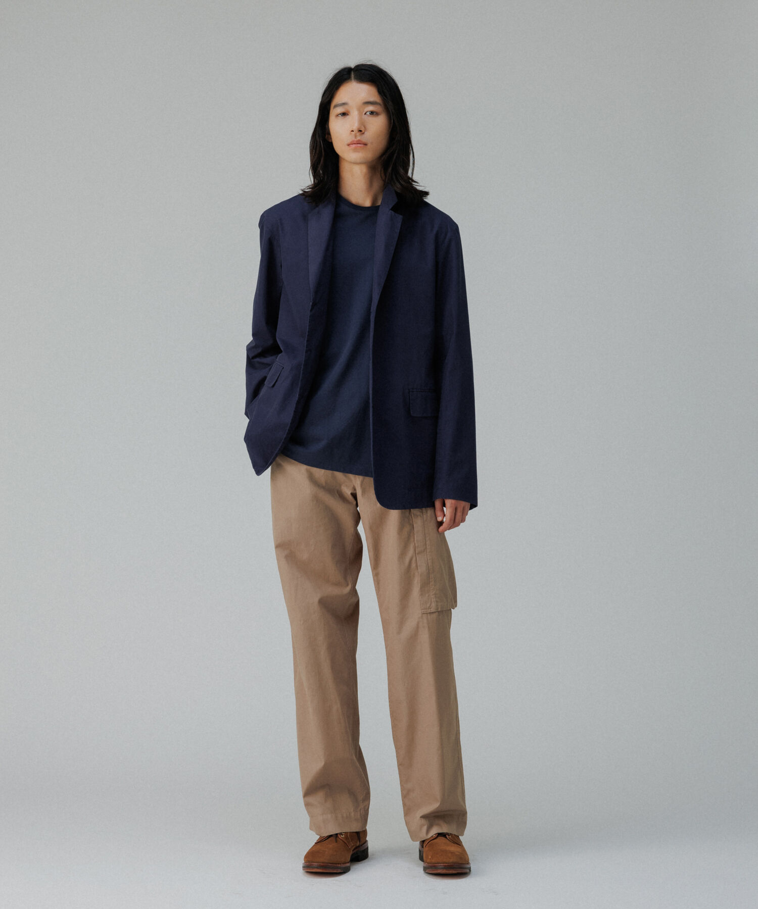 ADAM ET ROPE'「ガーメントダイ 3Bノッチドラペル ボクシー テーラードジャケット / ロングシーズン着用可能」|テーラードジャケット|