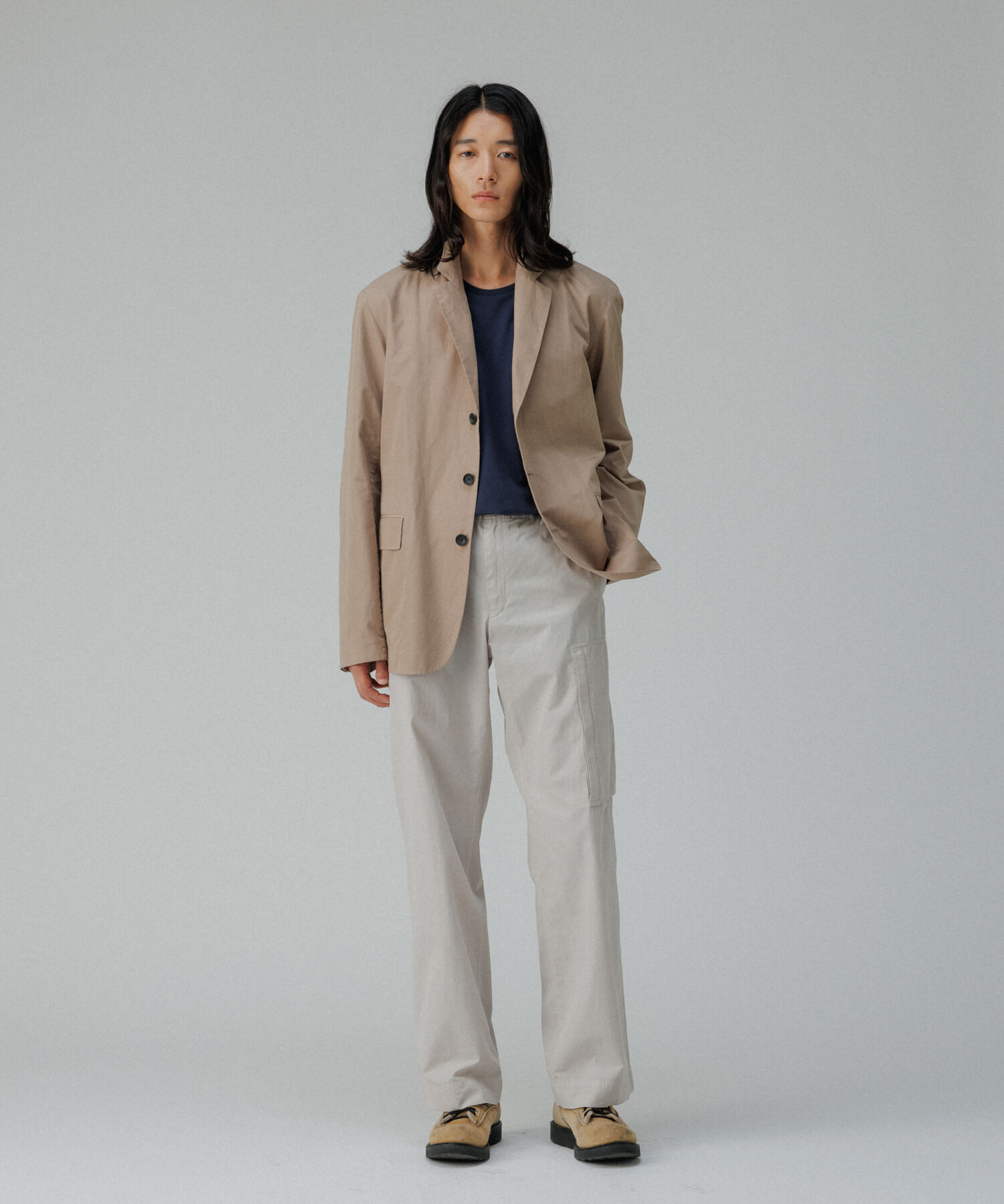 ADAM ET ROPE'「ガーメントダイ 3Bノッチドラペル ボクシー テーラードジャケット / ロングシーズン着用可能」|テーラードジャケット|