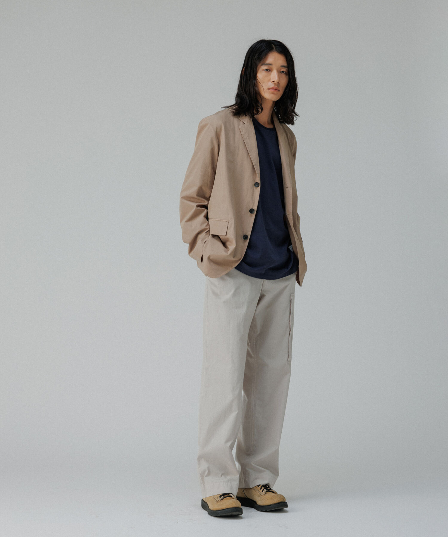 ADAM ET ROPE'「ガーメントダイ 3Bノッチドラペル ボクシー テーラードジャケット / ロングシーズン着用可能」|テーラードジャケット|