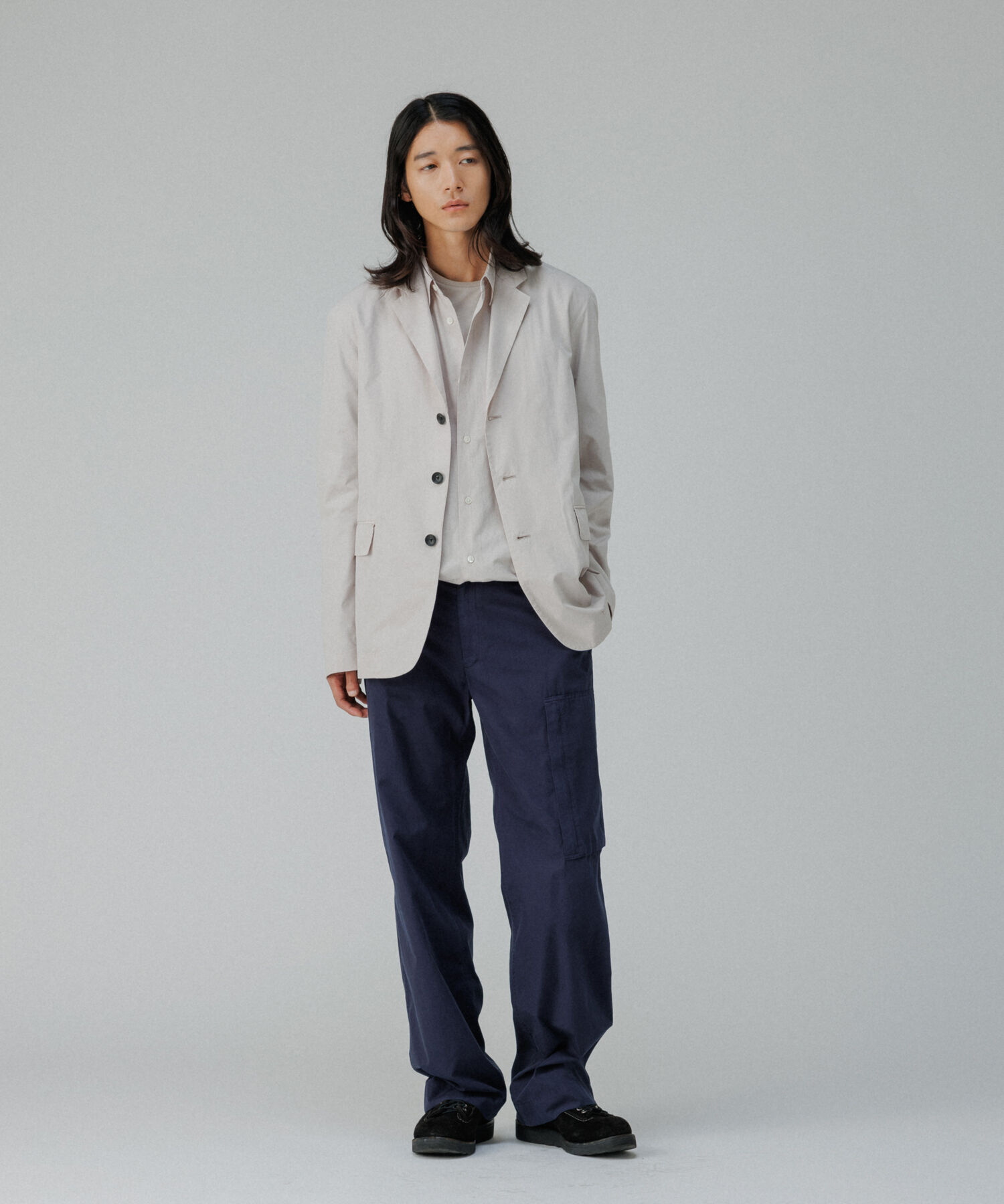 ADAM ET ROPE'「ガーメントダイ 3Bノッチドラペル ボクシー テーラードジャケット / ロングシーズン着用可能」|テーラードジャケット|