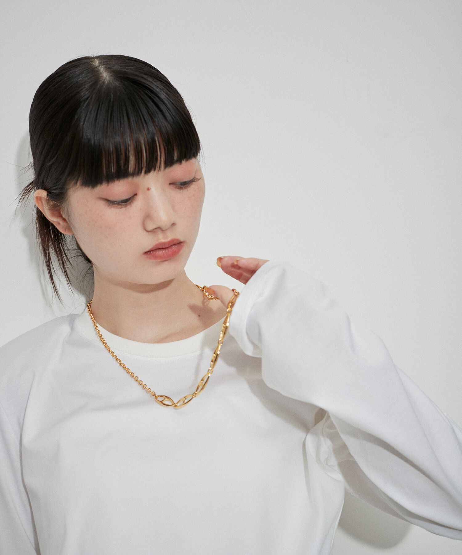 ADAM ET ROPE'「アーモンドチェーンネックレス」|ネックレス|