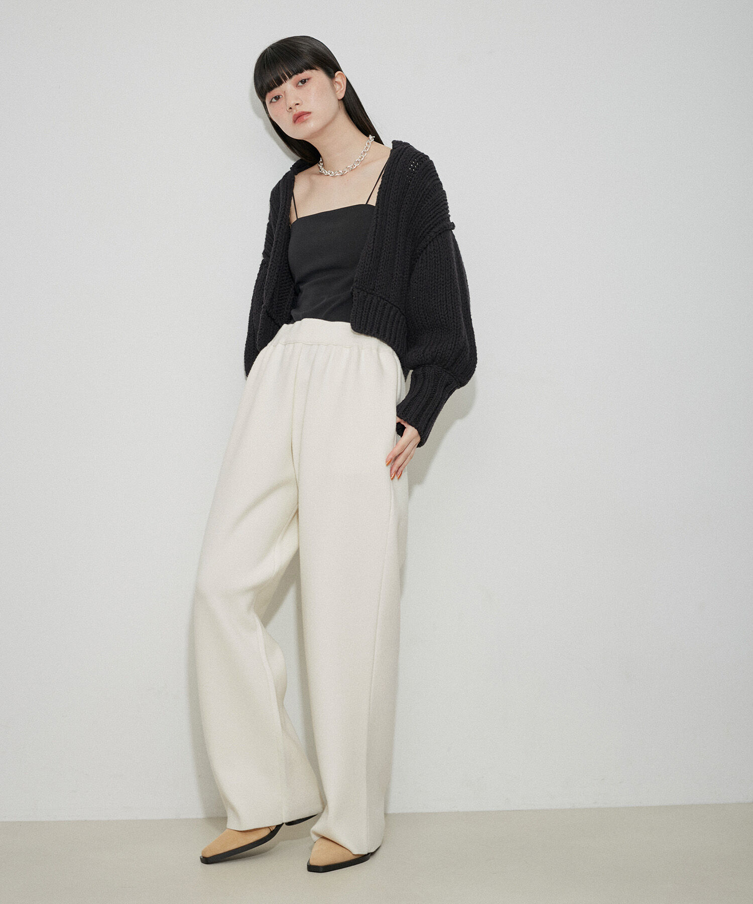 ADAM ET ROPE'「【洗える】ニットワイドパンツ」|その他|