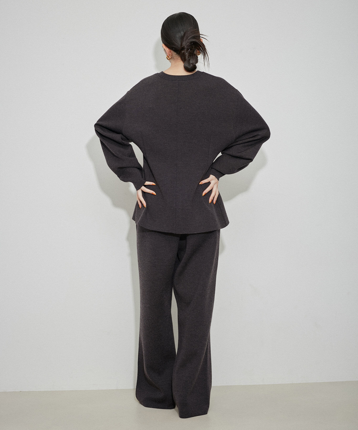 ADAM ET ROPE'「【洗える】ニットワイドパンツ」|その他|