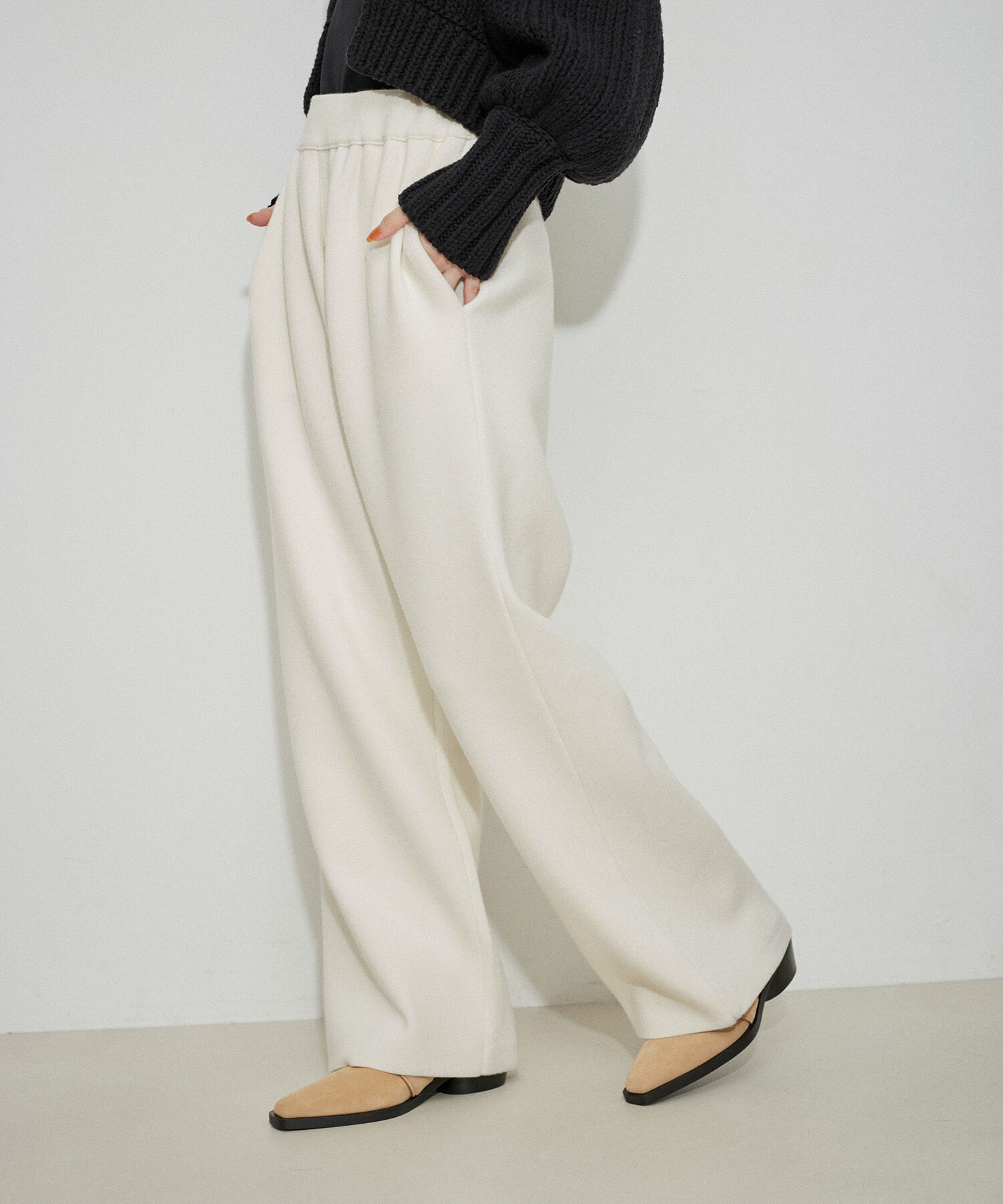 ADAM ET ROPE'「【洗える】ニットワイドパンツ」|その他|キナリ(16)