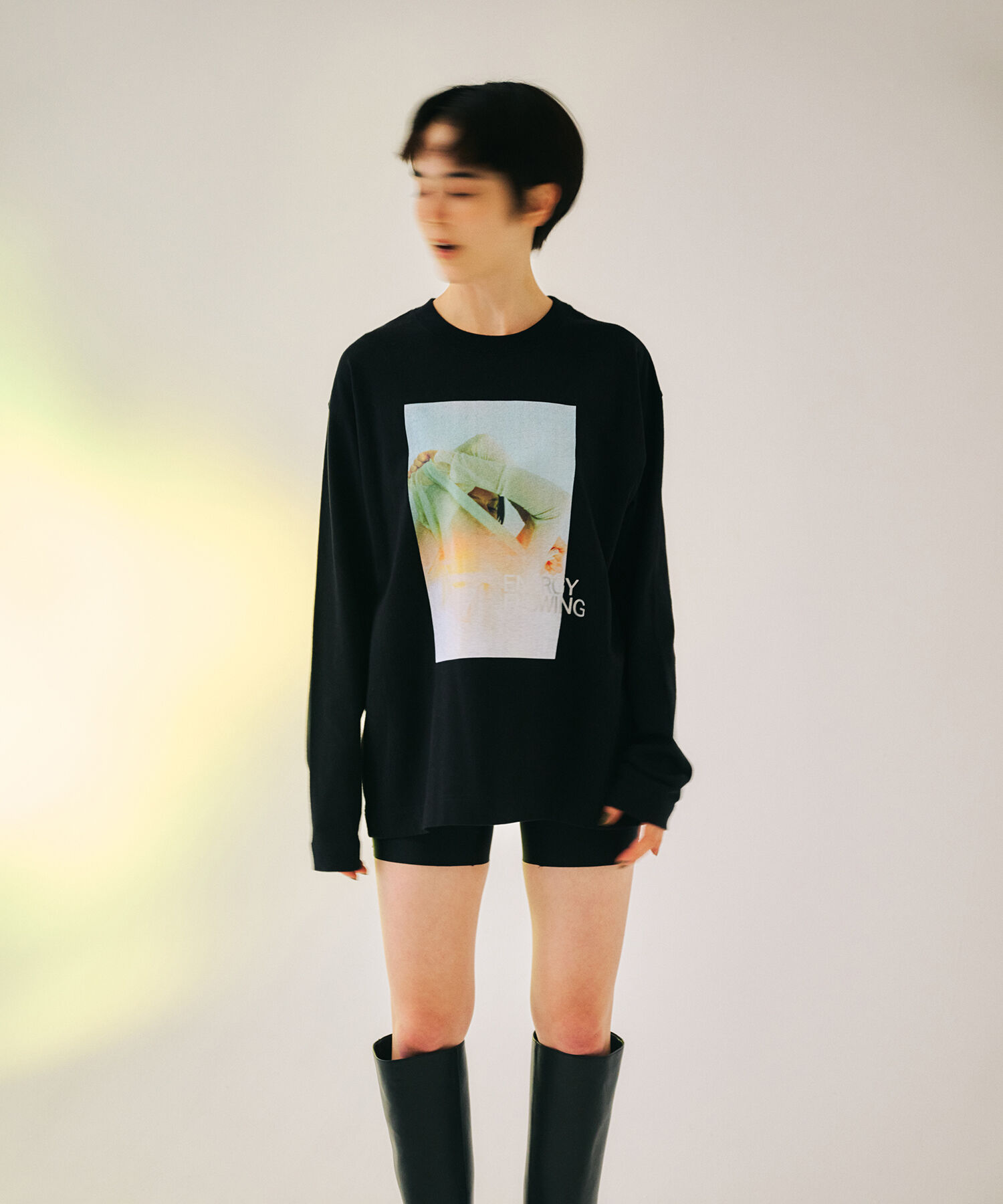 ADAM ET ROPE'「【WEB限定・洗える】RECORDS ロングスリーブTEE」|Tシャツ・カットソー|