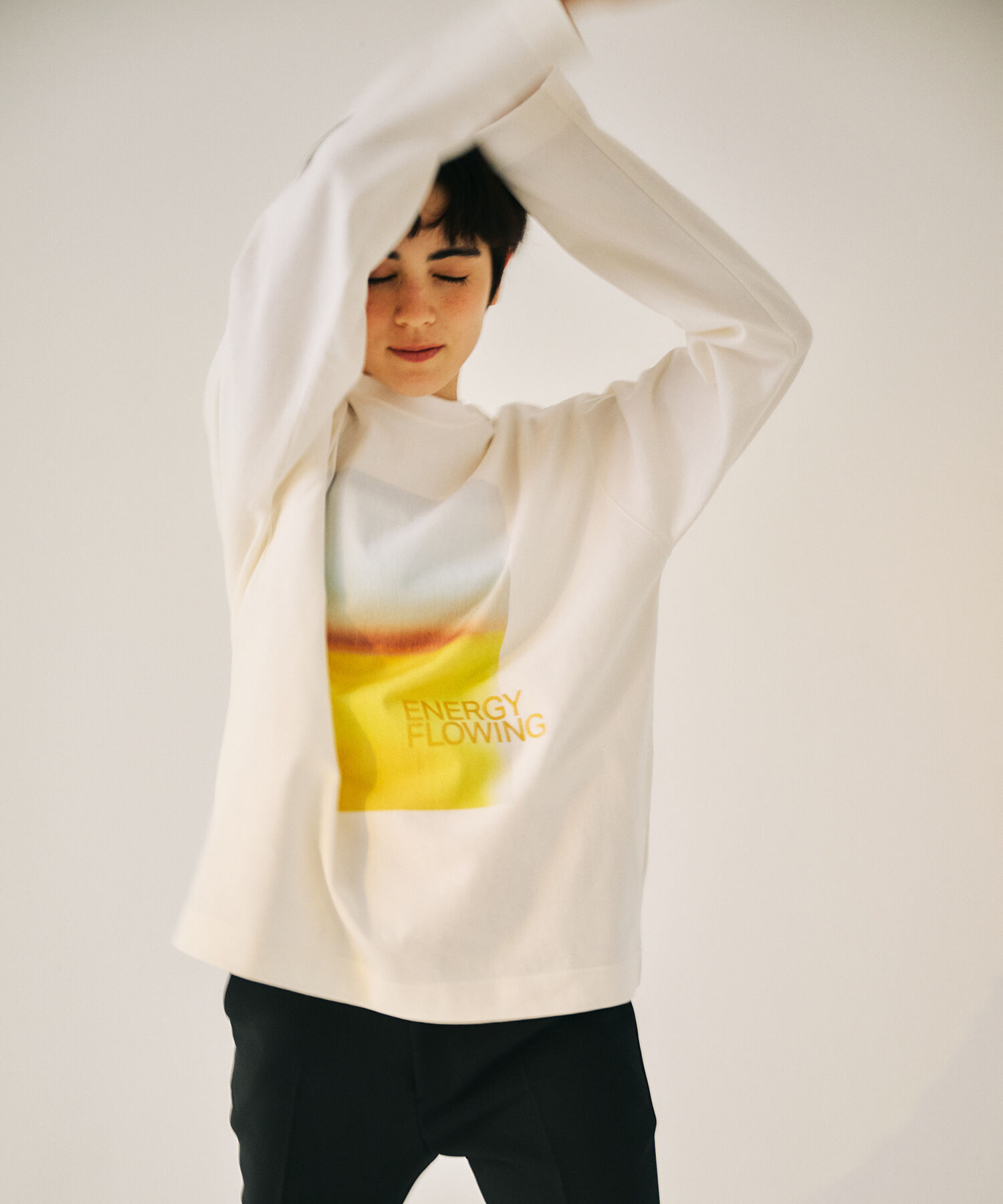 ADAM ET ROPE'「【WEB限定・洗える】RECORDS ロングスリーブTEE」|Tシャツ・カットソー|