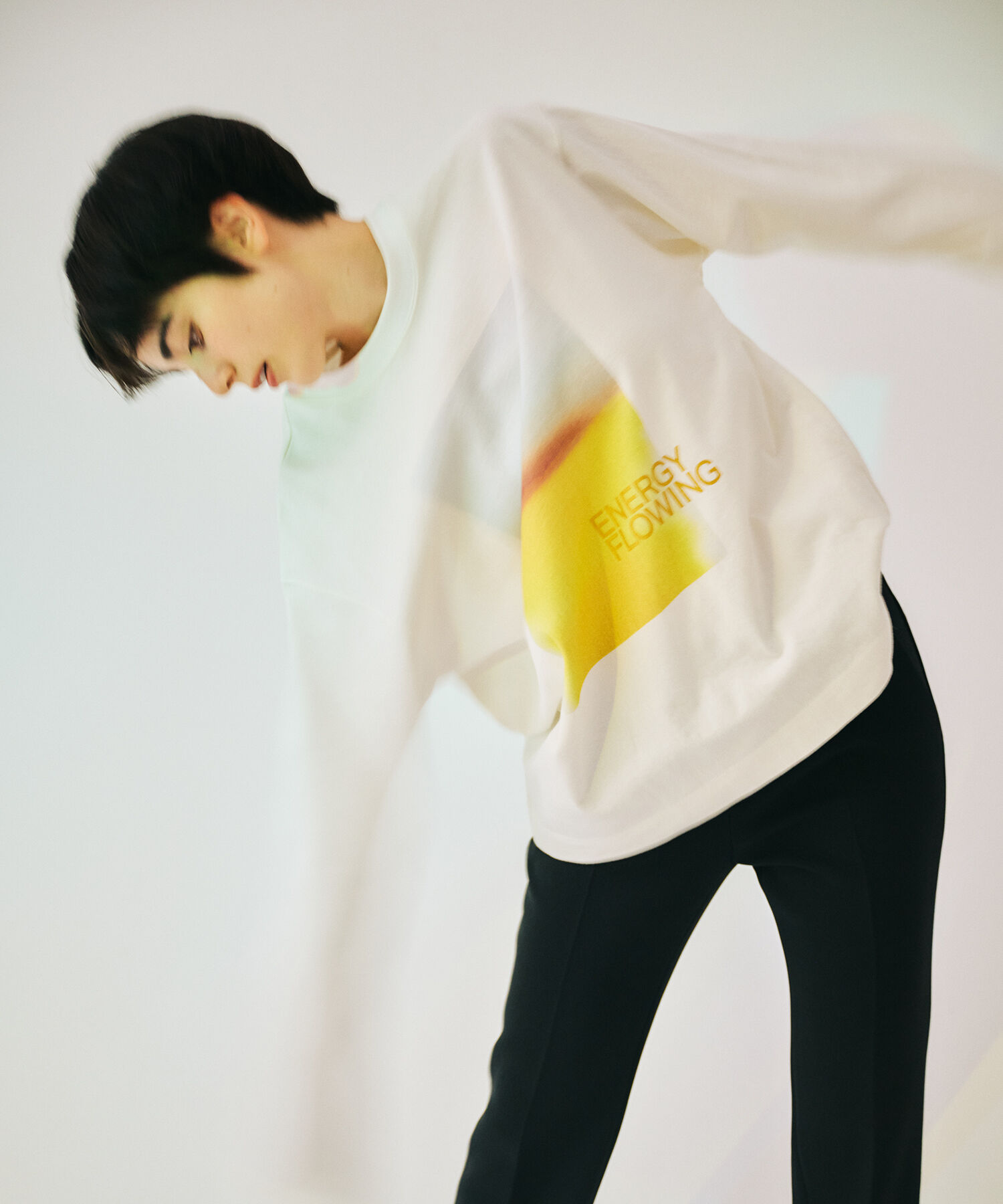 ADAM ET ROPE'「【WEB限定・洗える】RECORDS ロングスリーブTEE」|Tシャツ・カットソー|