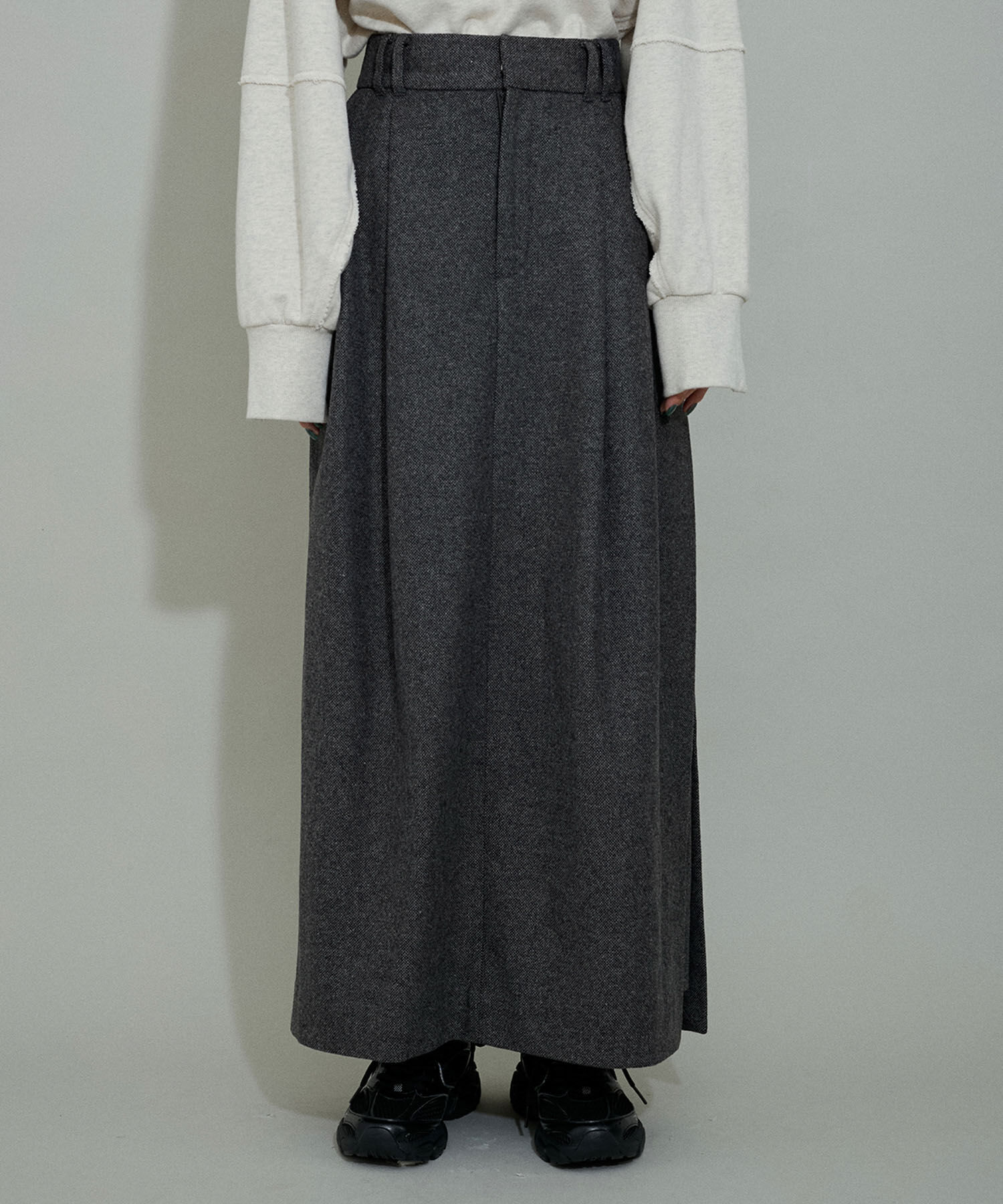 ADAM ET ROPE'「【WEB限定】サイドスリットウォームウールスカート」|スカート|