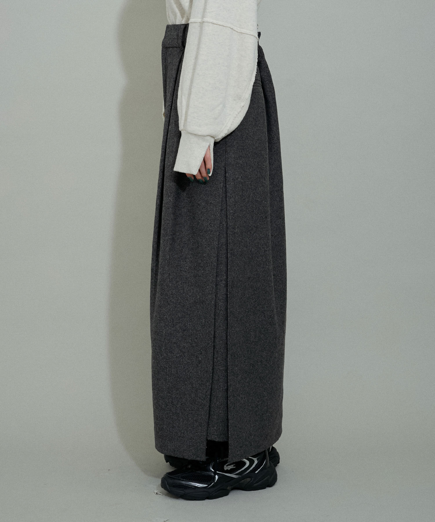 ADAM ET ROPE'「【WEB限定】サイドスリットウォームウールスカート」|スカート|