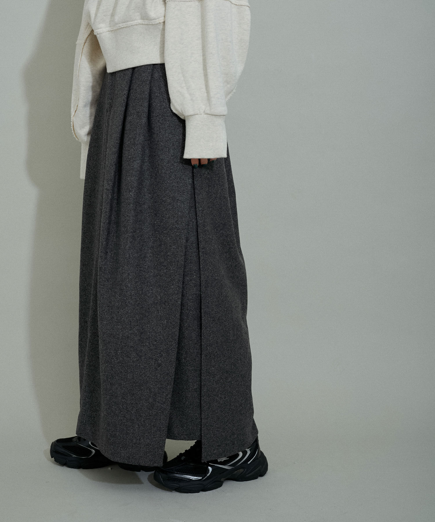 ADAM ET ROPE'「【WEB限定】サイドスリットウォームウールスカート」|スカート|