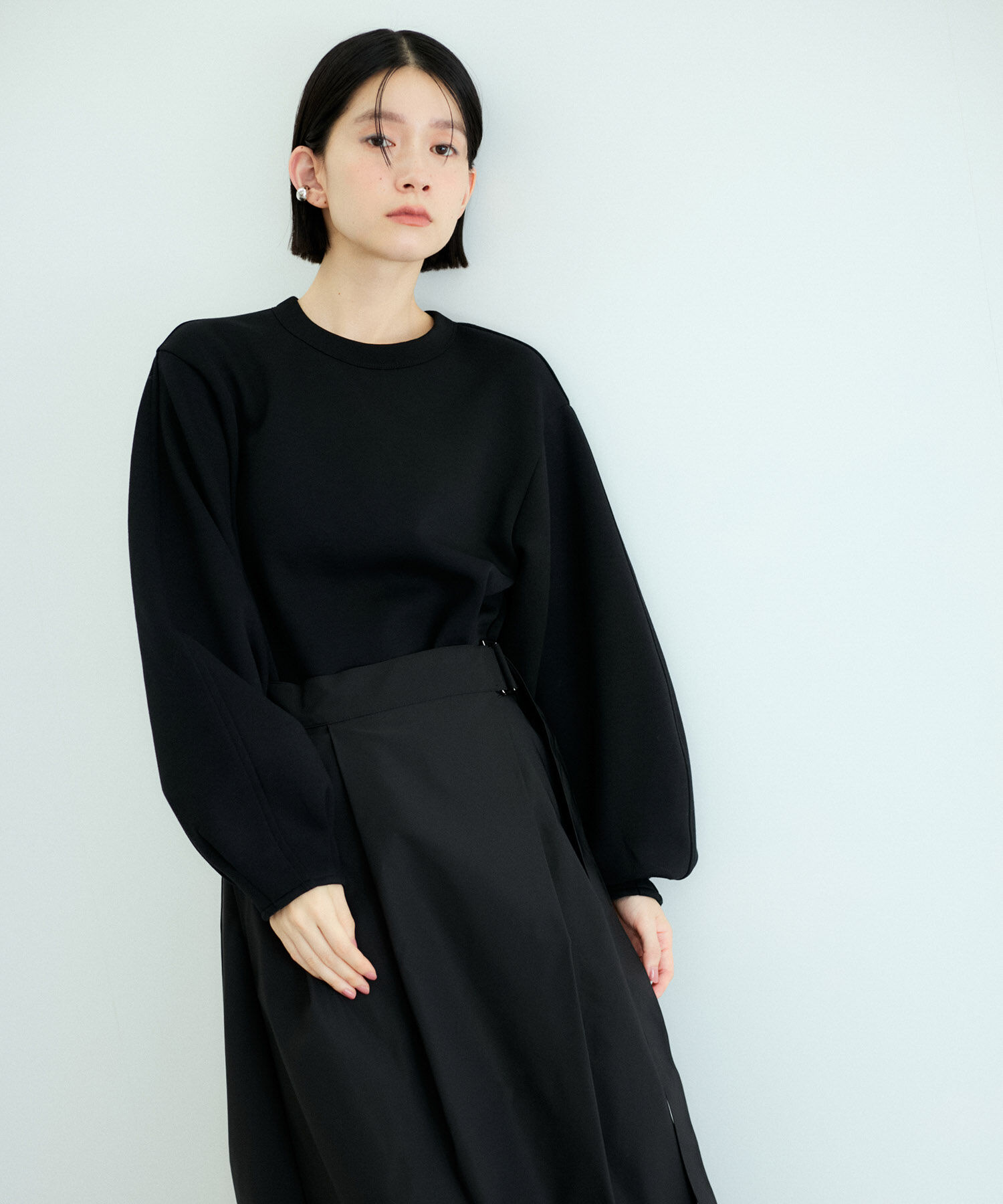 ADAM ET ROPE'「【サステナブル・洗える】ダンボールコンビラップワンピース」|ワンピース|