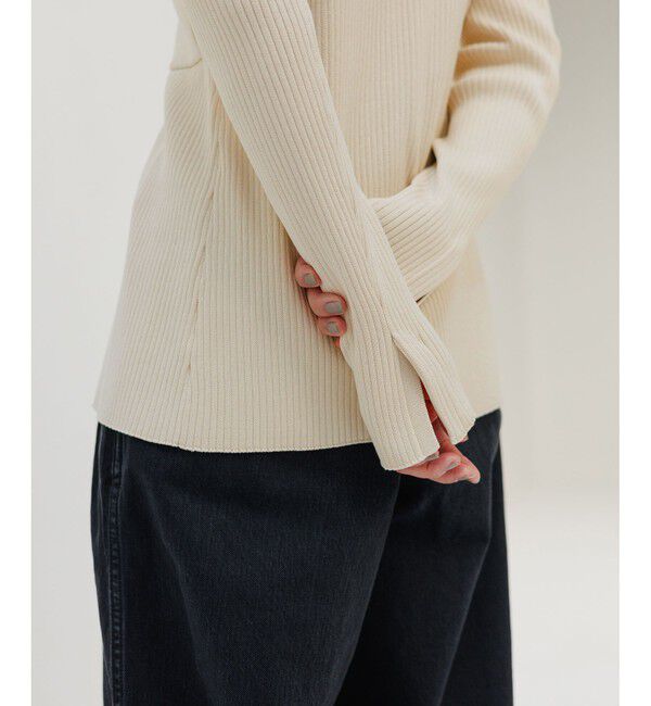 ADAM ET ROPE'「【EMOELLE】ポケットリブカーディガン」|カーディガン|