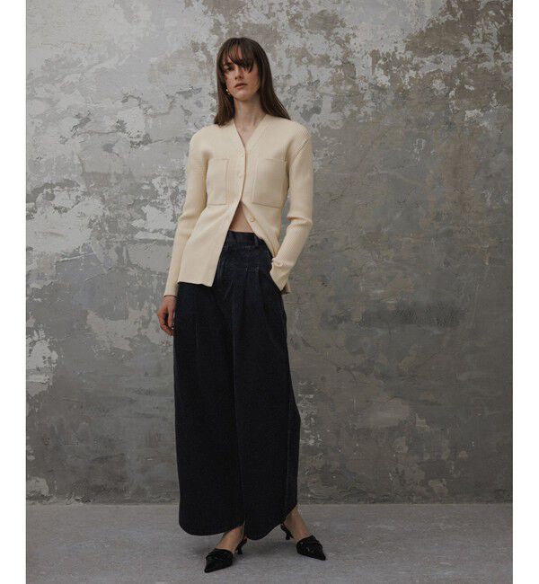 ADAM ET ROPE'「【EMOELLE】ポケットリブカーディガン」|カーディガン|