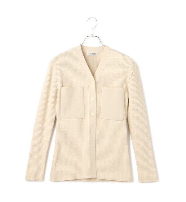 ADAM ET ROPE'「【EMOELLE】ポケットリブカーディガン」|カーディガン|