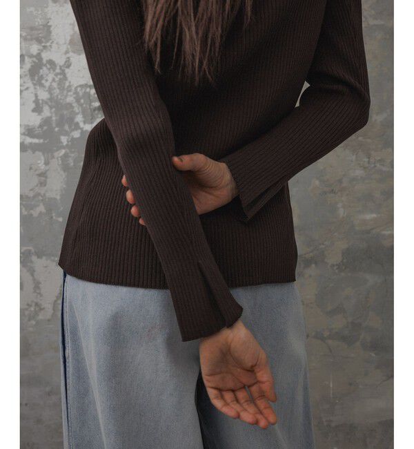 ADAM ET ROPE'「【EMOELLE】ポケットリブカーディガン」|カーディガン|