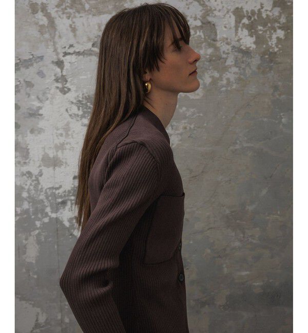 ADAM ET ROPE'「【EMOELLE】ポケットリブカーディガン」|カーディガン|