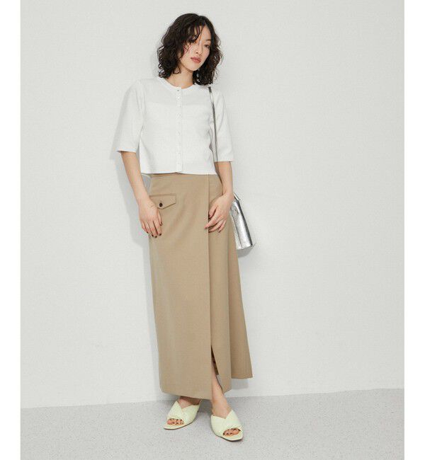 ADAM ET ROPE'「【サステナブル】クールタッチニットカーディガン」|カーディガン|