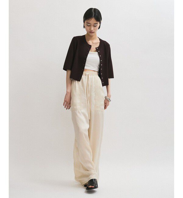 ADAM ET ROPE'「【サステナブル】クールタッチニットカーディガン」|カーディガン|