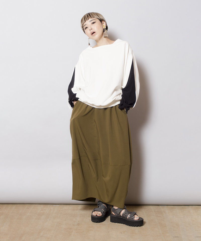  「切替スリーブドルマンプルオーバー」|Tシャツ・カットソー|