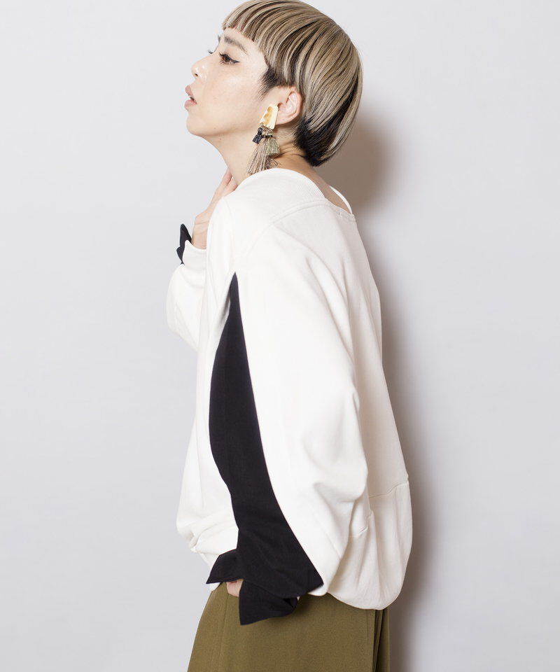  「切替スリーブドルマンプルオーバー」|Tシャツ・カットソー|