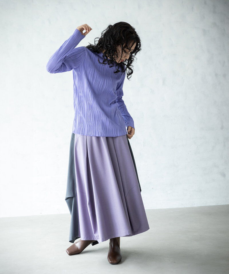  「ピンタックハイネックTシャツ」|Tシャツ・カットソー|