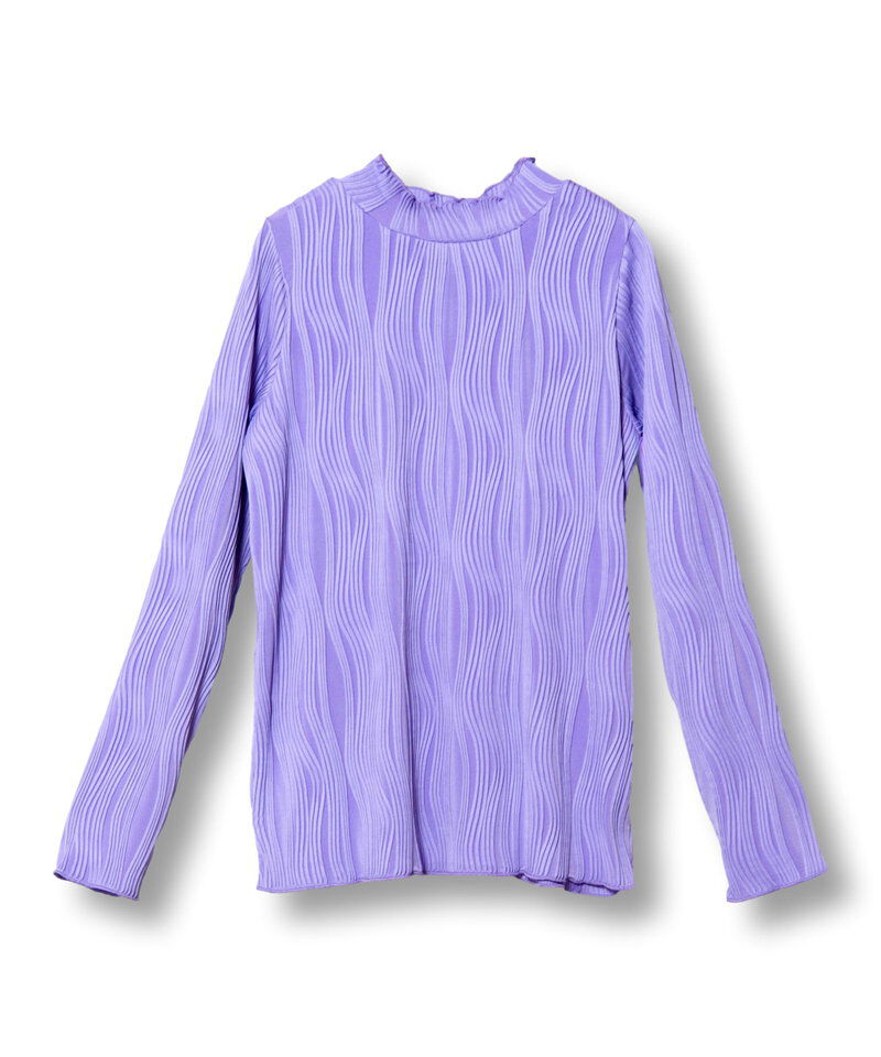  「ピンタックハイネックTシャツ」|Tシャツ・カットソー|