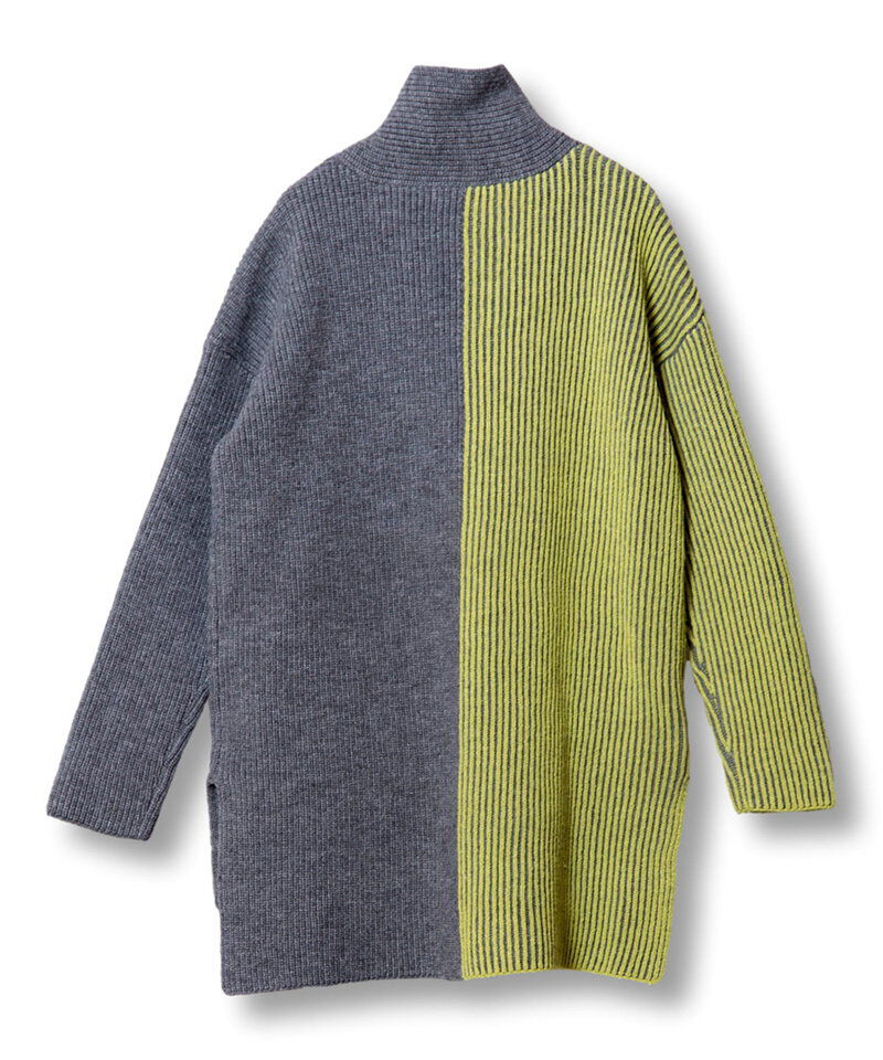  「畦ストライプタートルニットプルオーバー」|ニット・セーター|