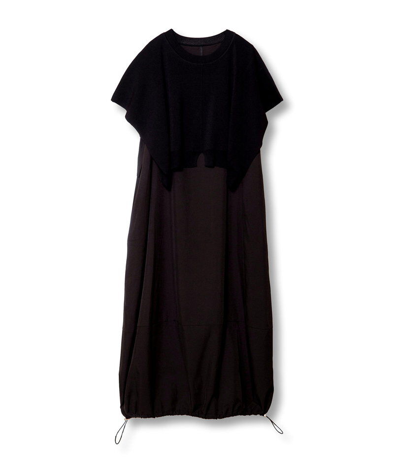  「ニットレイヤード切替ワンピース」|ワンピース|