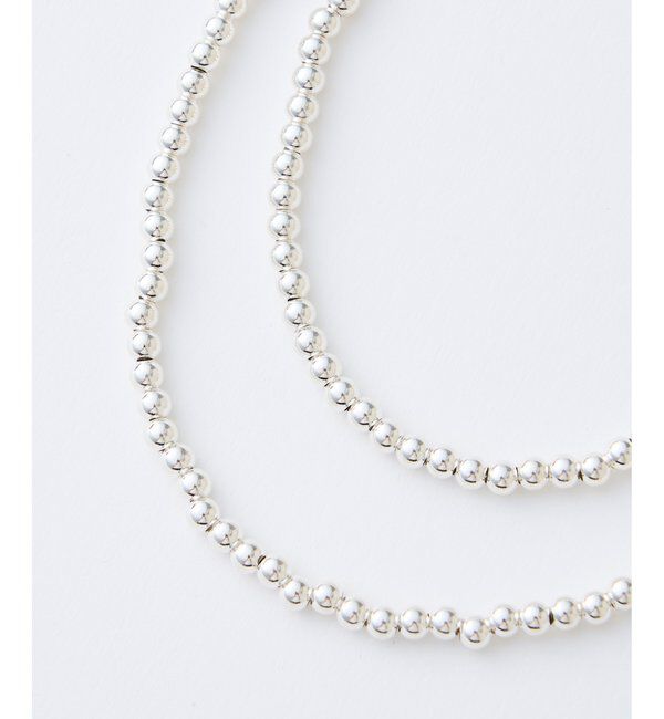 Hoaw.「【Hoaw.】シルバービース ロングネックレス」|リング|