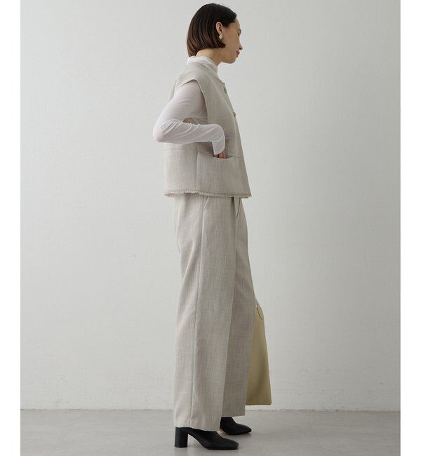 THE PAUSE「【THE PAUSE】ツイードショートジレ」|ベスト・ジレ|