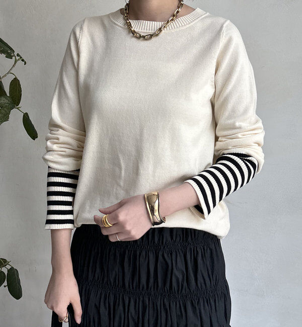  「【WEB限定】フィンガーボーダープルオーバー」|ニット・セーター|