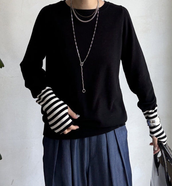  「【WEB限定】フィンガーボーダープルオーバー」|ニット・セーター|