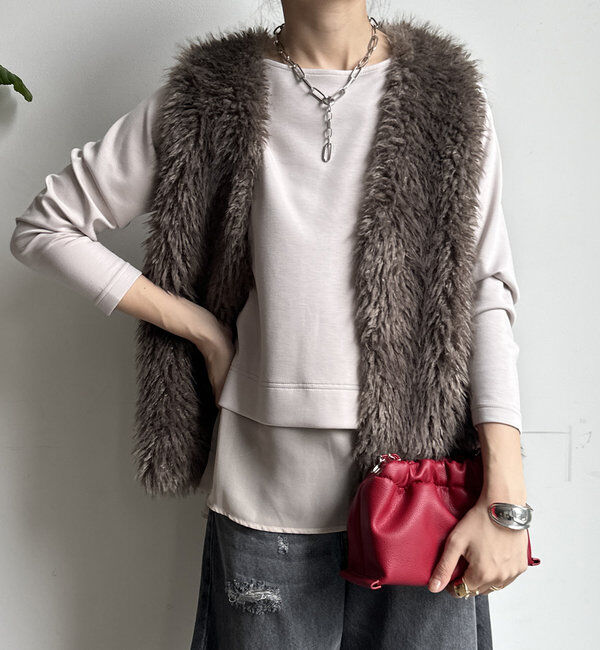  「【WEB限定】ボンディングドッキングトップス」|Tシャツ・カットソー|