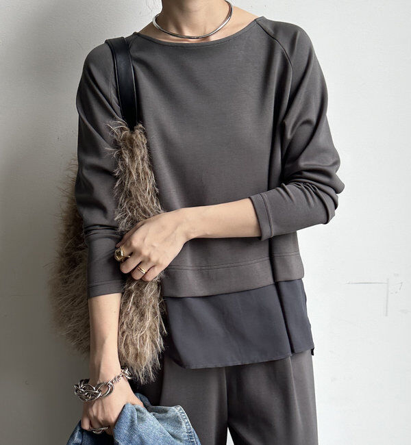  「【WEB限定】ボンディングドッキングトップス」|Tシャツ・カットソー|