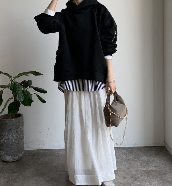  「【WEB限定】バックジップジャジーパーカー」|Tシャツ・カットソー|