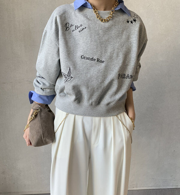  「【WEB限定】ロゴ刺繍前後2WAYトップス」|Tシャツ・カットソー|