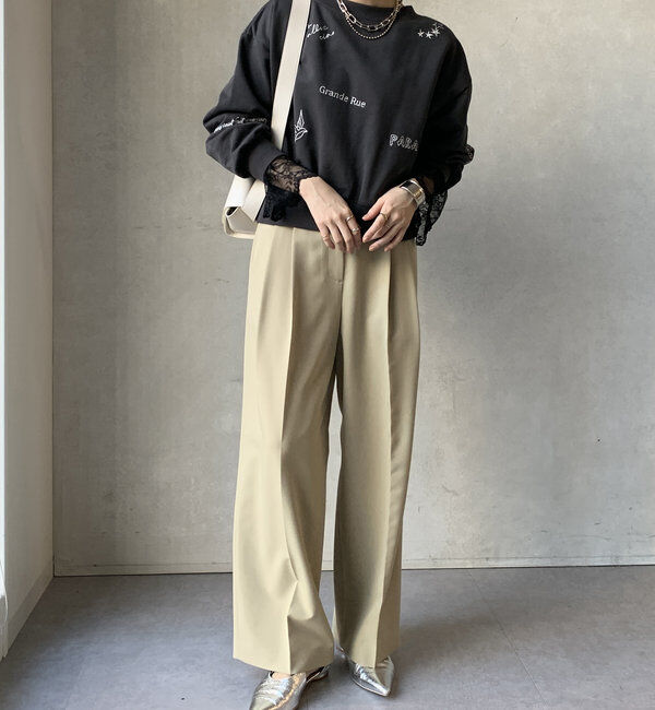  「【WEB限定】ロゴ刺繍前後2WAYトップス」|Tシャツ・カットソー|