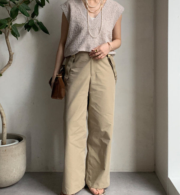  「ニットツイード深Vベスト」|ニット・セーター|