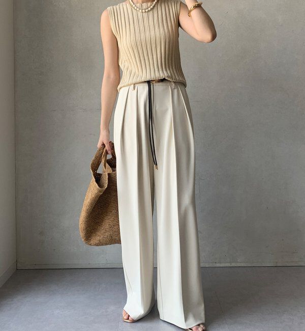  「【WEB限定】ラメリブニットタンク」|ニット・セーター|