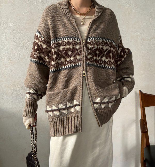  「ノルディックジップカーディガン」|ニット・セーター|