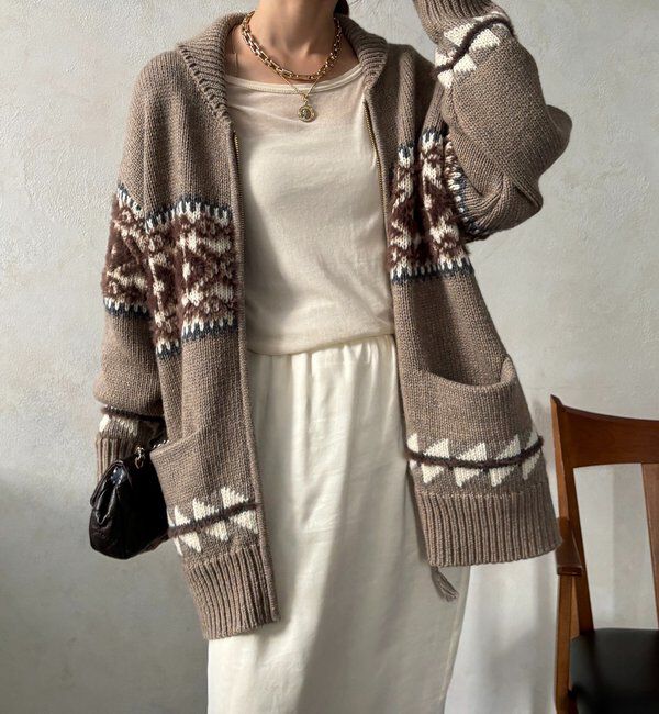  「ノルディックジップカーディガン」|ニット・セーター|