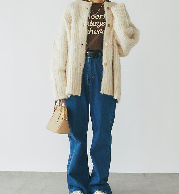  「《オーバーサイズでゆったり》シャギーオーバーカーデ」|ニット・セーター|