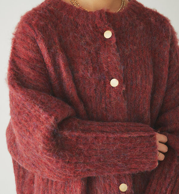  「《オーバーサイズでゆったり》シャギーオーバーカーデ」|ニット・セーター|