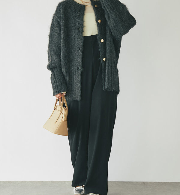  「《オーバーサイズでゆったり》シャギーオーバーカーデ」|ニット・セーター|